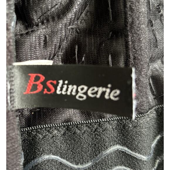 Bslingerie Womens Sz L Bustier Crop Top Club Wear Lingerie Rhinestone & Pearl - Picture 4 of 9